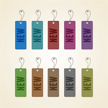 simsearch:400-06915685,k - Set of colorful new tags. This vector image is fully editable. Stock Photo - Budget Royalty-Free & Subscription, Code: 400-06094318