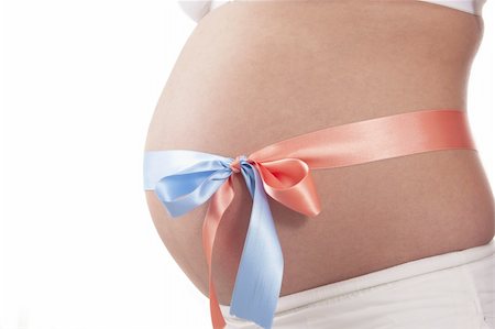Pregnant woman expecting a baby or baby girl Stockbilder - Microstock & Abonnement, Bildnummer: 400-06094373