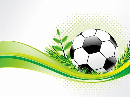abstract eco background with football vector illustration Stock Photo - Budget Royalty-Free & Subscription, Code: 400-06094513