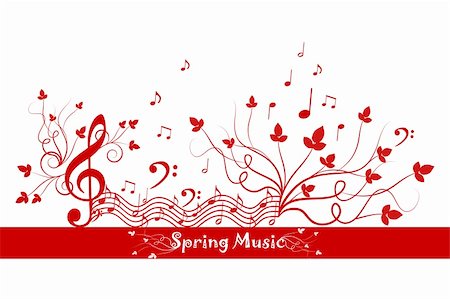 simsearch:400-04739592,k - Beautiful background of spring floral and music Stock Photo - Budget Royalty-Free & Subscription, Code: 400-06094578