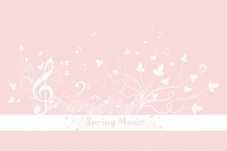 simsearch:400-04739592,k - Beautiful background of spring floral and music Stock Photo - Budget Royalty-Free & Subscription, Code: 400-06094579