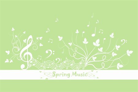 simsearch:400-04739592,k - Beautiful background of spring floral and music Stock Photo - Budget Royalty-Free & Subscription, Code: 400-06094580