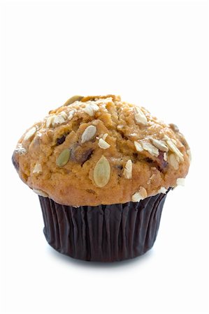 eelnosiva (artist) - a healthy choice muffin with seeds and oats isolated on a white background Foto de stock - Royalty-Free Super Valor e Assinatura, Número: 400-06094732