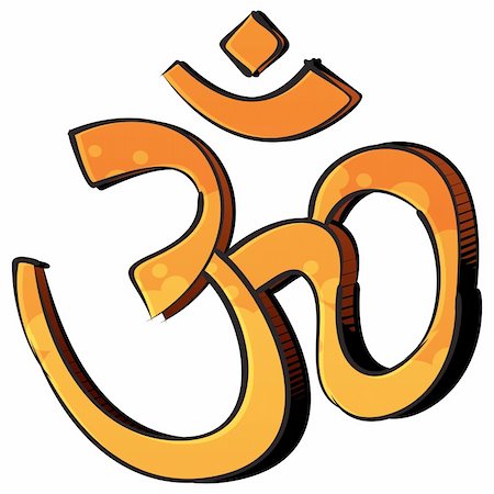 Hinduism religion symbol om created in graffiti style Fotografie stock - Microstock e Abbonamento, Codice: 400-06094909