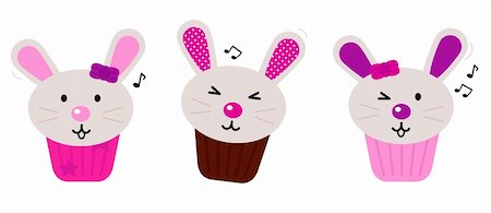 simsearch:400-04202513,k - Funny singing easter bunnies for your party! Vector cartoon Illustration Stock Photo - Budget Royalty-Free & Subscription, Code: 400-06095513