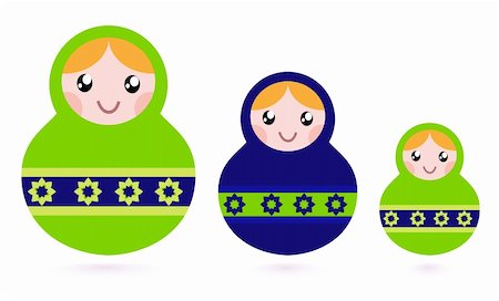 simsearch:400-04786757,k - Russian nested dolls collection. Vector Stock Photo - Budget Royalty-Free & Subscription, Code: 400-06095562