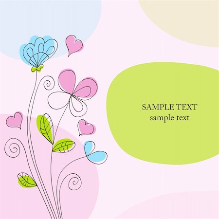 simsearch:400-08411281,k - Hand drawn romantic background.  Vector design elements Stock Photo - Budget Royalty-Free & Subscription, Code: 400-06095727