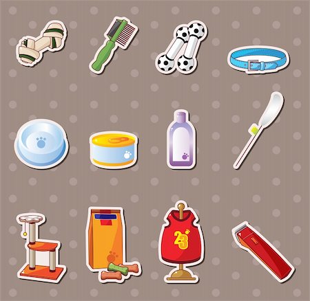 pet tool stickers Stock Photo - Budget Royalty-Free & Subscription, Code: 400-06095739