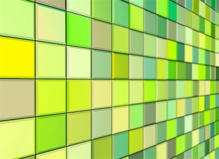 painter palette photography - 3d render mixed green tiled wall floor pavement Stock Photo - Budget Royalty-Free & Subscription, Code: 400-06095756