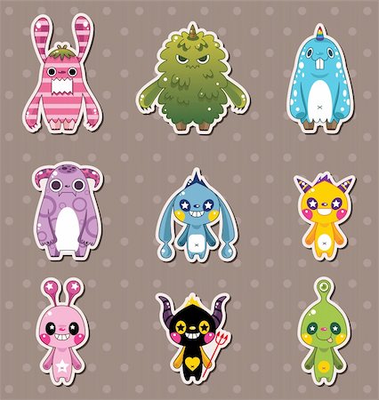 monster stickers Stock Photo - Budget Royalty-Free & Subscription, Code: 400-06095774