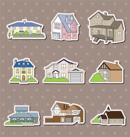 house stickers Stock Photo - Budget Royalty-Free & Subscription, Code: 400-06096089