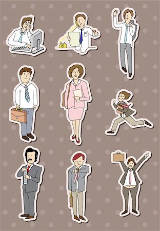 simsearch:400-04385642,k - office people stickers Stock Photo - Budget Royalty-Free & Subscription, Code: 400-06096092