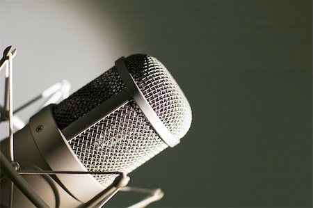 simsearch:400-04867557,k - Microphone in studio. Stock Photo - Budget Royalty-Free & Subscription, Code: 400-06096206