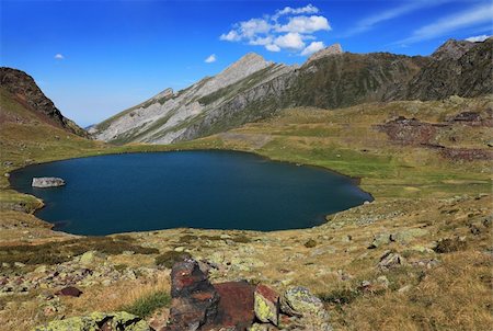 pyrenees landmark - Image of the lake d'Anglas (2068m) located in the Atlantique-Pyrenees mountains above the famous sky station Gourette in south of France. Stock Photo - Budget Royalty-Free & Subscription, Code: 400-06096295