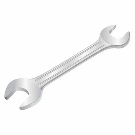 Vector hand wrench tool Stock Photo - Budget Royalty-Free & Subscription, Code: 400-06096318