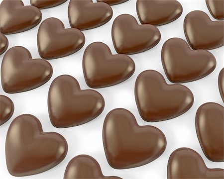 passionate fat pic - Many heart shaped chocolate candies, isolated on white background Stock Photo - Budget Royalty-Free & Subscription, Code: 400-06096434