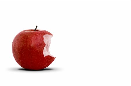 red apple bite - Red apple bite Stock Photo - Budget Royalty-Free & Subscription, Code: 400-06096739