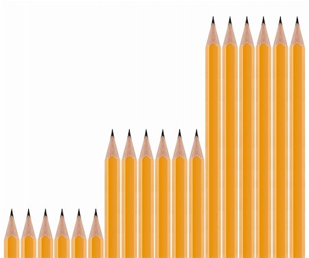 simsearch:400-05289294,k - Set of Pencils on white background. Foto de stock - Super Valor sin royalties y Suscripción, Código: 400-06096768