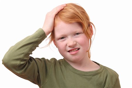 simsearch:400-07485414,k - Young girl with headache on white background Fotografie stock - Microstock e Abbonamento, Codice: 400-06097269