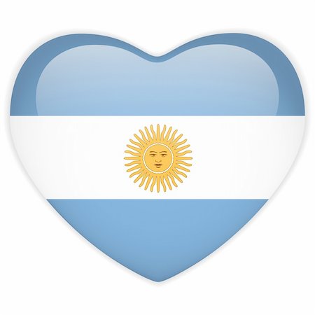earth vector south america - Vector - Argentina Flag Heart Glossy Button Stock Photo - Budget Royalty-Free & Subscription, Code: 400-06097358