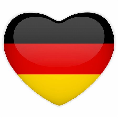 simsearch:400-06365575,k - Vector - Germany Flag Heart Glossy Button Fotografie stock - Microstock e Abbonamento, Codice: 400-06097374