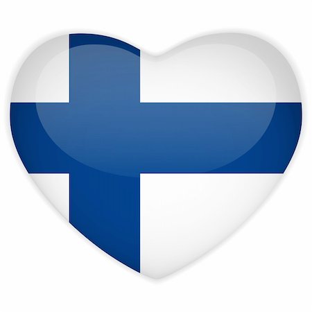 Vector - Finland Flag Heart Glossy Button Stock Photo - Budget Royalty-Free & Subscription, Code: 400-06097372