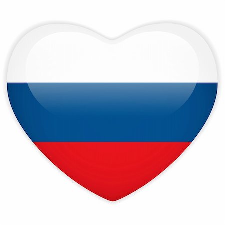 simsearch:400-09094879,k - Vector - Russia Flag Heart Glossy Button Photographie de stock - Aubaine LD & Abonnement, Code: 400-06097387