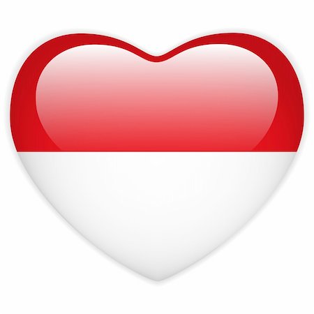 simsearch:400-09094879,k - Vector - Monaco Flag Heart Glossy Button Photographie de stock - Aubaine LD & Abonnement, Code: 400-06097382