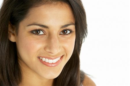 Portrait Of Smiling Young Woman Stock Photo - Budget Royalty-Free & Subscription, Code: 400-06098128