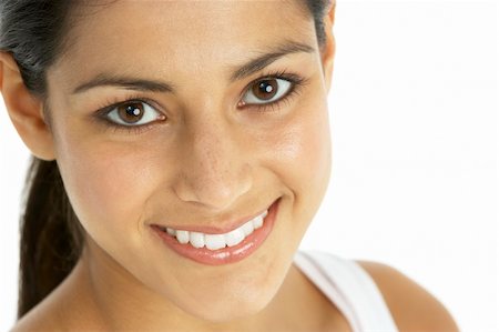 Portrait Of Smiling Young Woman Stock Photo - Budget Royalty-Free & Subscription, Code: 400-06098138