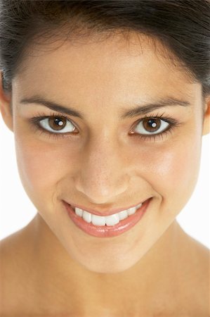 Smiling Portrait Of Young Woman Stock Photo - Budget Royalty-Free & Subscription, Code: 400-06098140