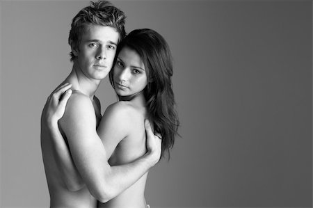 Young Naked Couple Embracing Stock Photo - Budget Royalty-Free & Subscription, Code: 400-06098158