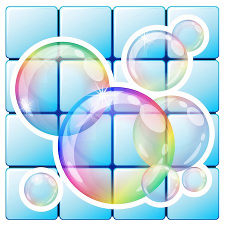 fresh air background - Vector illustration - soap bubbles icon. Eps10 vector file, contains transparent objects and opacity mask. Photographie de stock - Aubaine LD & Abonnement, Code: 400-06098184