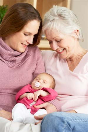 simsearch:400-04045907,k - Portrait Of Grandmother, Mother And Daughter At Home Stock Photo - Budget Royalty-Free & Subscription, Code: 400-06098221
