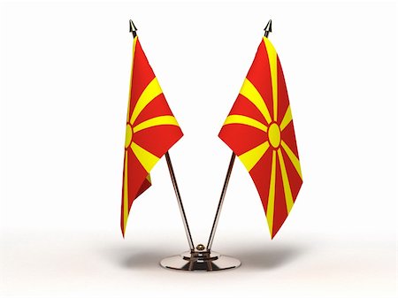 simsearch:400-06464644,k - Miniature Flag of Macedonia (Isolated with clipping path) Photographie de stock - Aubaine LD & Abonnement, Code: 400-06098729