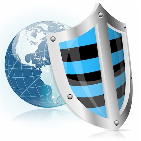shield business - Business concept - Shield protects Earth, vector illustration Stock Photo - Budget Royalty-Free & Subscription, Code: 400-06099516