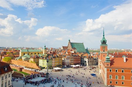 Old town square (plac Zamkowy), Warsaw, Poland Stock Photo - Budget Royalty-Free & Subscription, Code: 400-06099763