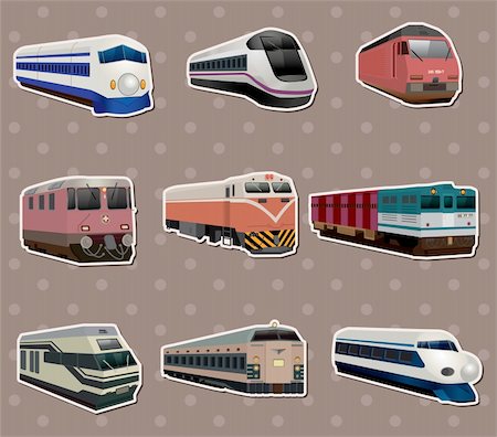 train stickers Photographie de stock - Aubaine LD & Abonnement, Code: 400-06099774