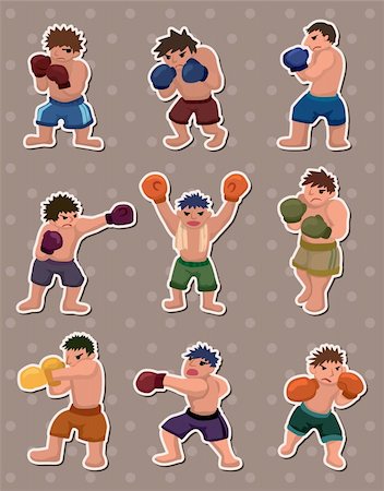 boxer stickers Stock Photo - Budget Royalty-Free & Subscription, Code: 400-06099797