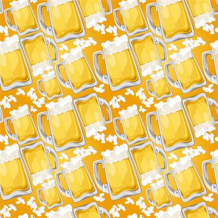 Beer Seamless Pattern Stock Photo - Budget Royalty-Free & Subscription, Code: 400-06099918