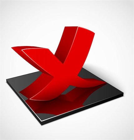 3d red check mark symbol. Vector illustration Foto de stock - Super Valor sin royalties y Suscripción, Código: 400-06090516