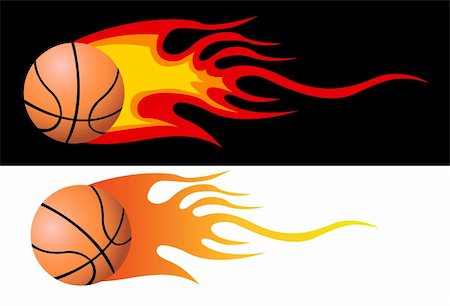 simsearch:400-04766687,k - Vector Flaming Basketball Foto de stock - Super Valor sin royalties y Suscripción, Código: 400-06090566