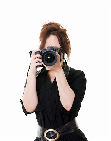 woman taking a photo using a digital SLR Photographie de stock - Aubaine LD & Abonnement, Code: 400-06091112