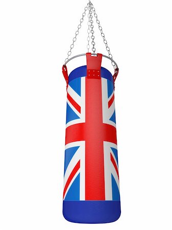 Boxing bag for training isolated on a white background 3d Stock Photo - Budget Royalty-Free & Subscription, Code: 400-06091479