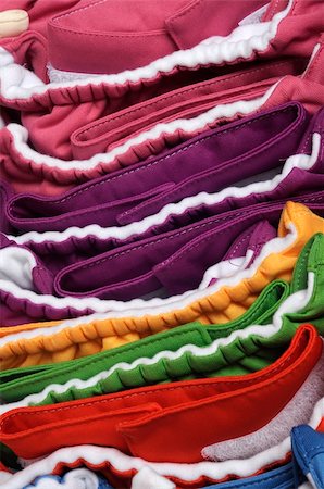 Vibrant Eco Friendly Cloth Diapers Close Up of Stack. Stock Photo - Budget Royalty-Free & Subscription, Code: 400-06091471