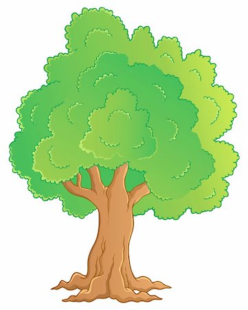 Tree theme image 1 - vector illustration. Stock Photo - Budget Royalty-Free & Subscription, Code: 400-06091845