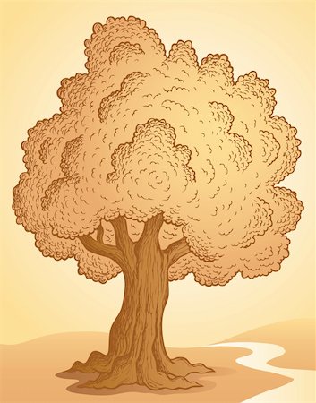 Tree theme image 3 - vector illustration. Stock Photo - Budget Royalty-Free & Subscription, Code: 400-06091847