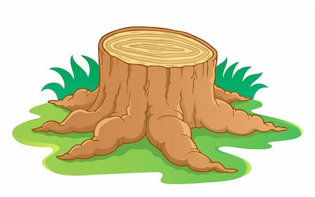 Image with tree root theme 1 - vector illustration. Stock Photo - Budget Royalty-Free & Subscription, Code: 400-06091843