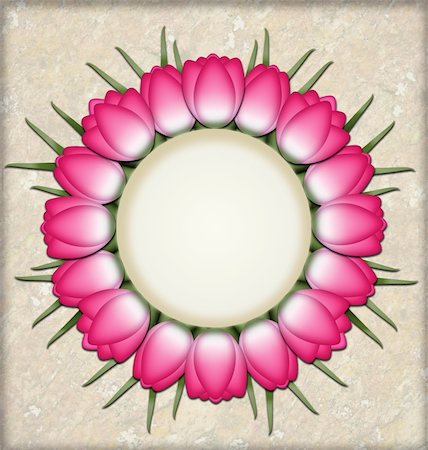 simsearch:400-04922188,k - Pink tulips in a circle with space for text Fotografie stock - Microstock e Abbonamento, Codice: 400-06091902