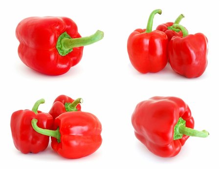 simsearch:400-06092107,k - Red peppers isolated on white background Fotografie stock - Microstock e Abbonamento, Codice: 400-06092073